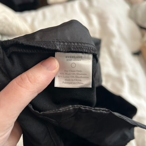 Everlane Women's The Slim Trousers Wool - Black - Picture 8 of 8